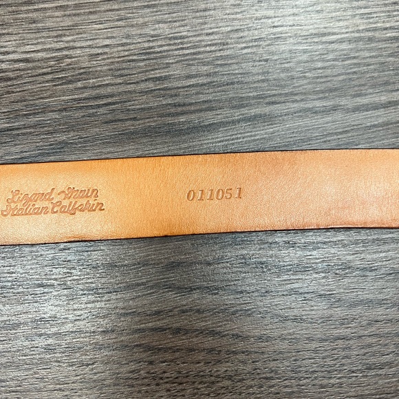 Martin Dingman Brown Lizard Grain Leather Belt 36 - Picture 5 of 9